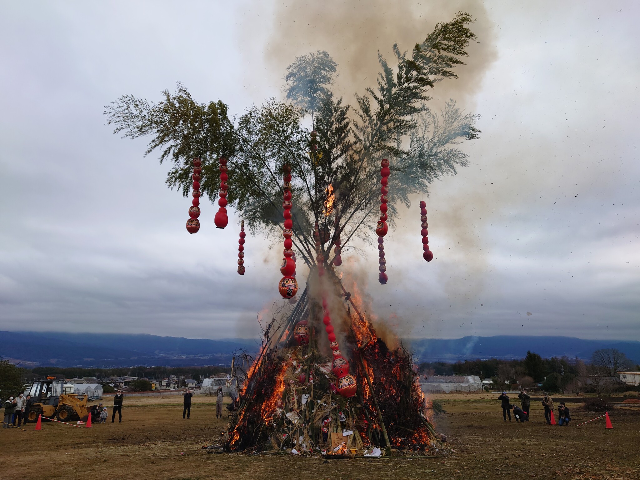 【伊那市】せいの神（どんど焼き）@みはらしファーム