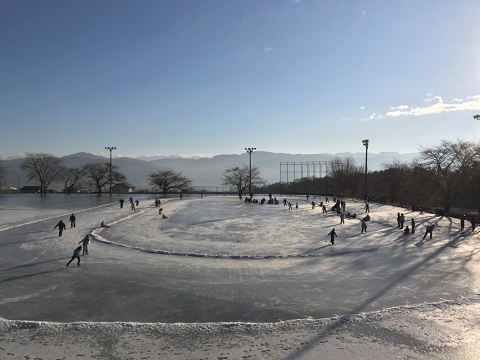 【箕輪町】上古田スケート場のオープン
